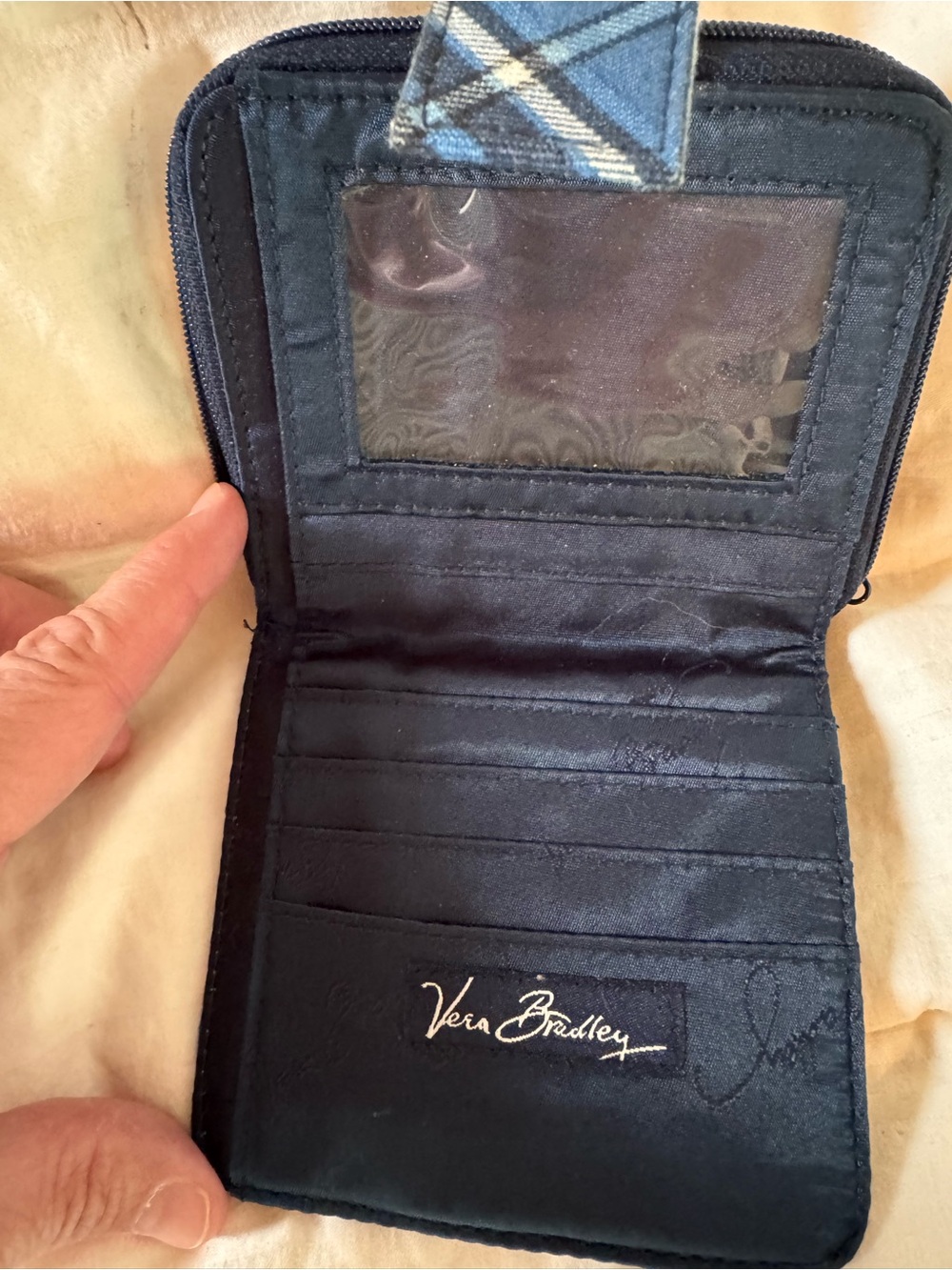 Vera Bradley Windsor Navy Wallet - Picture 3 of 7